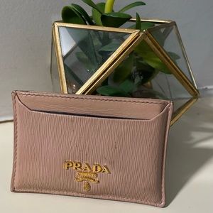 Prada Blush Cameo Nude Card Holder Wallet